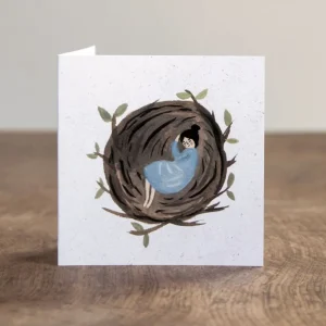 Asleep in a Nest Card