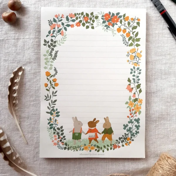 Cecile Berrube Rabbits Notepad