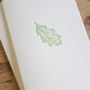 Cottontails handmade card - oak leaf