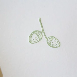 Cottontails handmade card - acorn