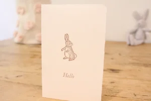 Cottontails handmade card - Hello