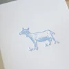 Cottontails handmade card - goat