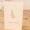 Cottontails handmade card - Happy Birthday