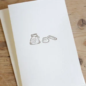 Cottontails handmade card - bread