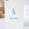 Cottontails New Baby card - blue