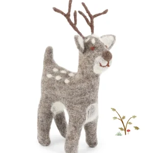 En Gry & Sif cute grey deer - large