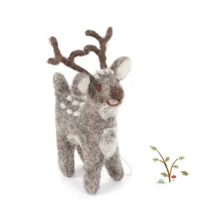 En Gry & Sif cute grey deer - small