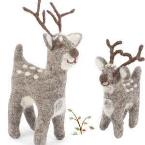 En Gry & Sif cute grey deer - large