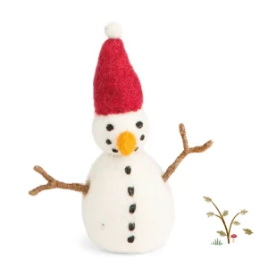 En Gry & Sif felt snowman - red hat