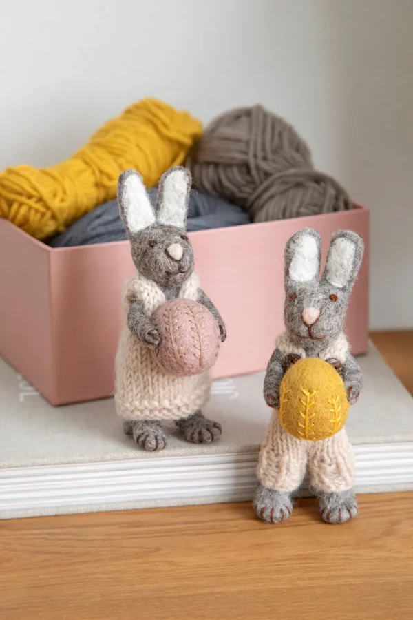 En Gry & Sif little grey rabbit - lavender egg