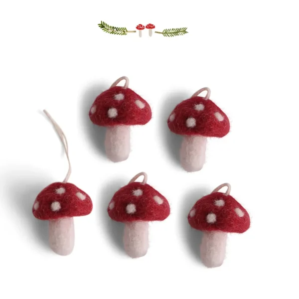 En Gry & Sif mini toadstools - set of five