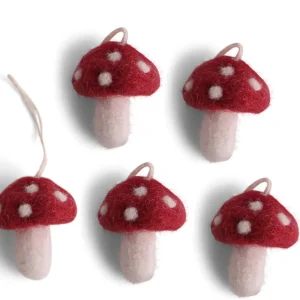 En Gry & Sif mini toadstools - set of five