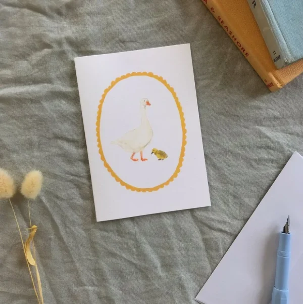 Goose & gosling card