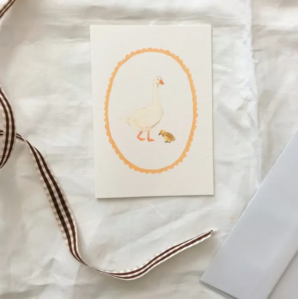 Goose & gosling card