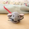 Handmade little felt mouse - grey