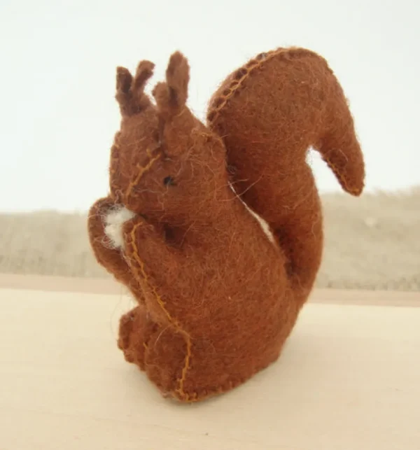 Handmade little felt squirrel