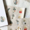 Handmade Paper Stickers - Cosy Bunnies