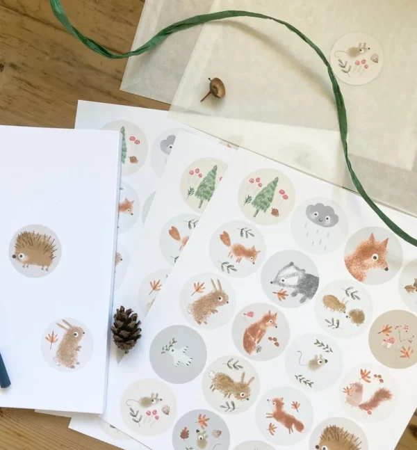 Handmade Paper Stickers - Little Animals