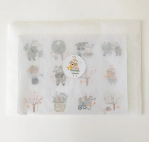 Handmade Paper Stickers - Spring