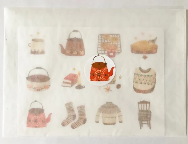 Handmade Paper Stickers - Autumn