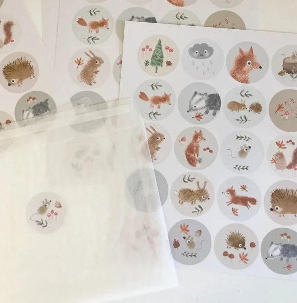 Handmade Paper Stickers - Little Animals