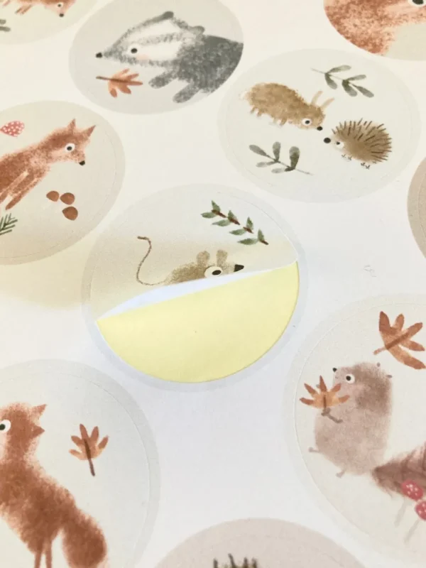 Handmade Paper Stickers - Little Animals