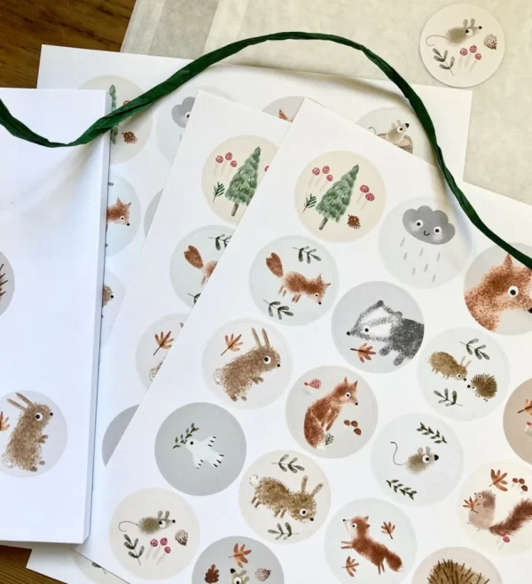 Handmade Paper Stickers - Little Animals