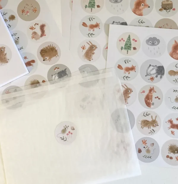 Handmade Paper Stickers - Little Animals