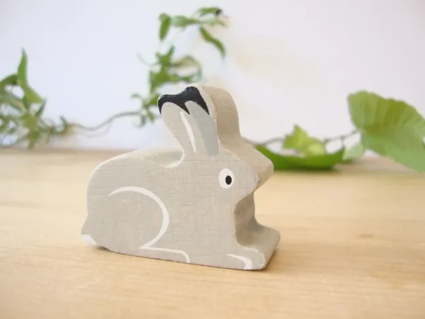 Little wooden woodland animal - snow hare