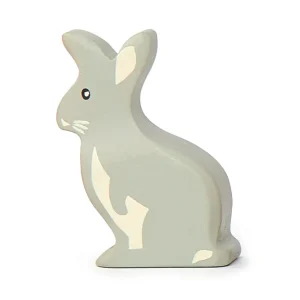 Little wooden woodland animal - grey rabbit