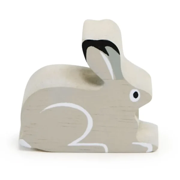 Little wooden woodland animal - snow hare