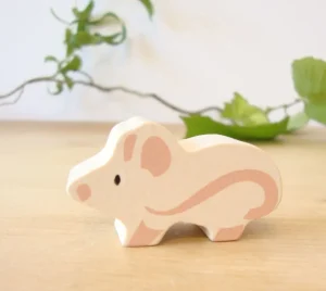 Little wooden woodland animal - mouse