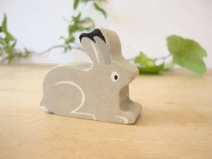 Little wooden woodland animal - snow hare