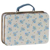 Maileg Little Metal Suitcase - Blue Flowers