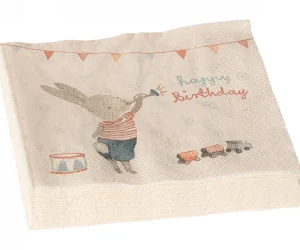 Maileg Paper Napkins - Happy Birthday Bunny