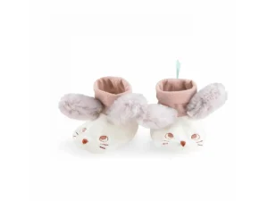 Moulin Roty Apres la Pluie baby slippers - mouse