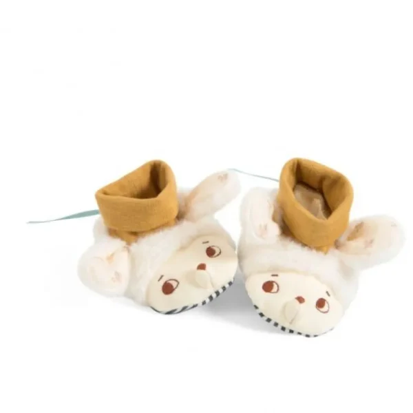 Moulin Roty Apres la Pluie baby slippers - sheep