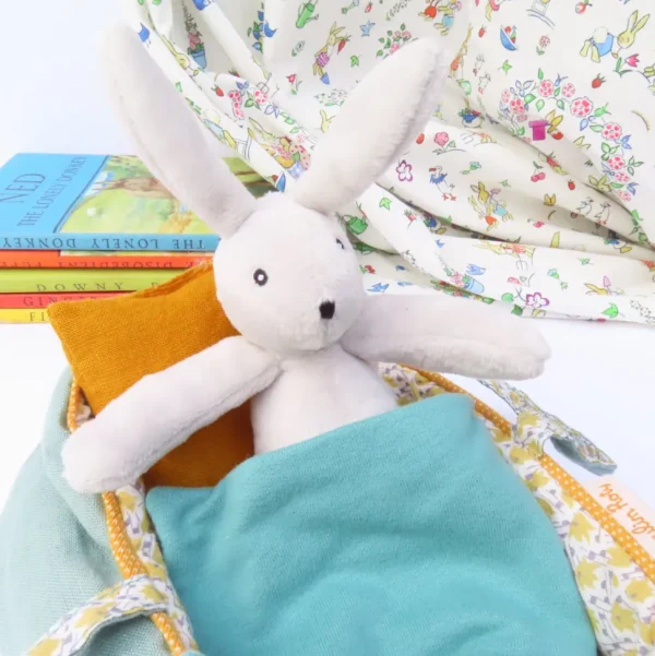 Moulin Roty Bunny in a Carry Cot