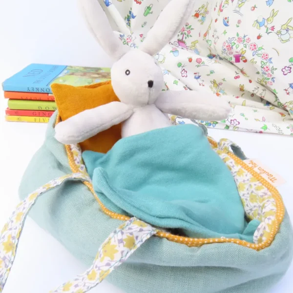 Moulin Roty Bunny in a Carry Cot