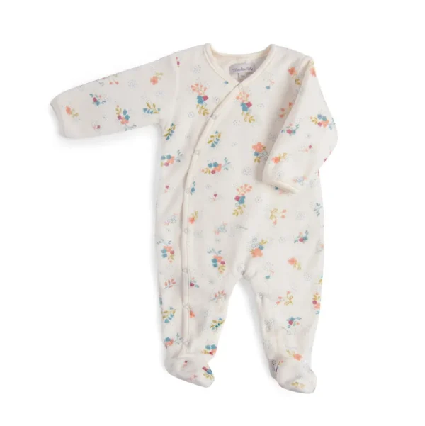 Moulin Roty Floral Baby Sleepsuit - 1 month