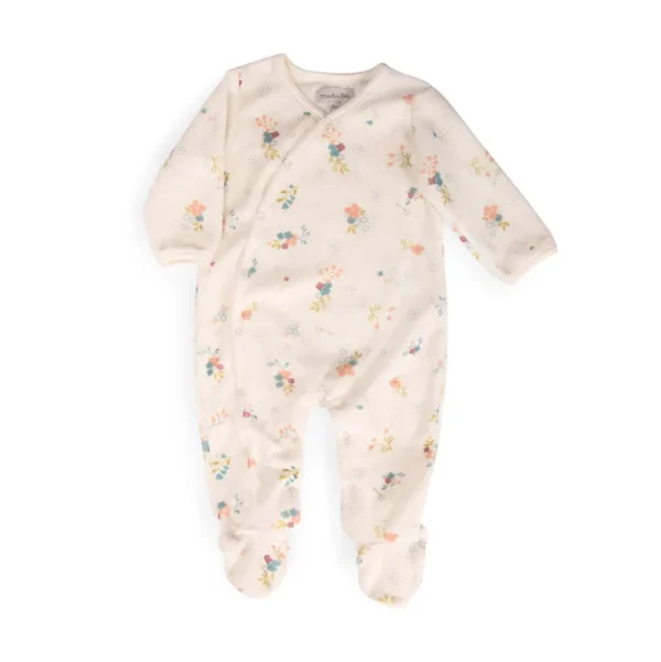 Moulin Roty Floral Baby Sleepsuit - 1 month