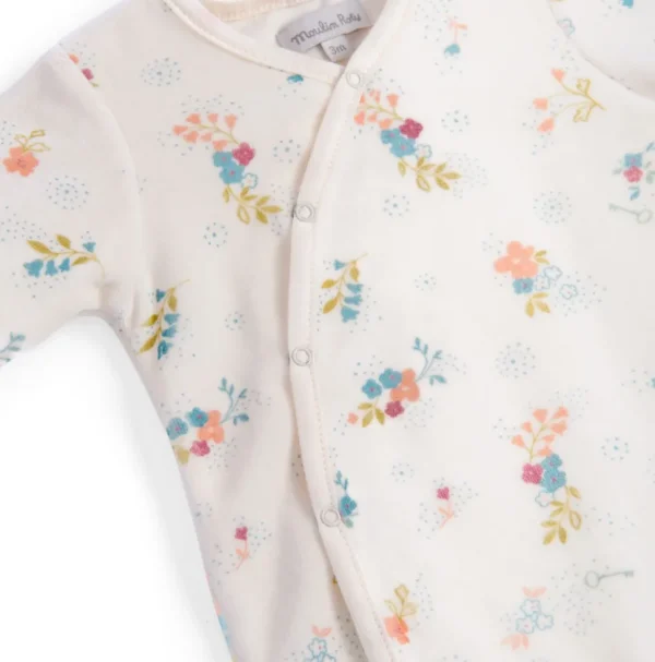 Moulin Roty Floral Baby Sleepsuit - 1 month