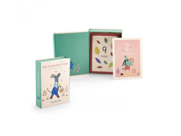 Moulin Roty Pomme des Bois 'My First 12 Months' card set