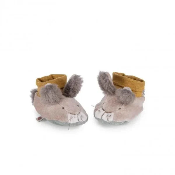 Moulin Roty Three Little Rabbits - baby slippers