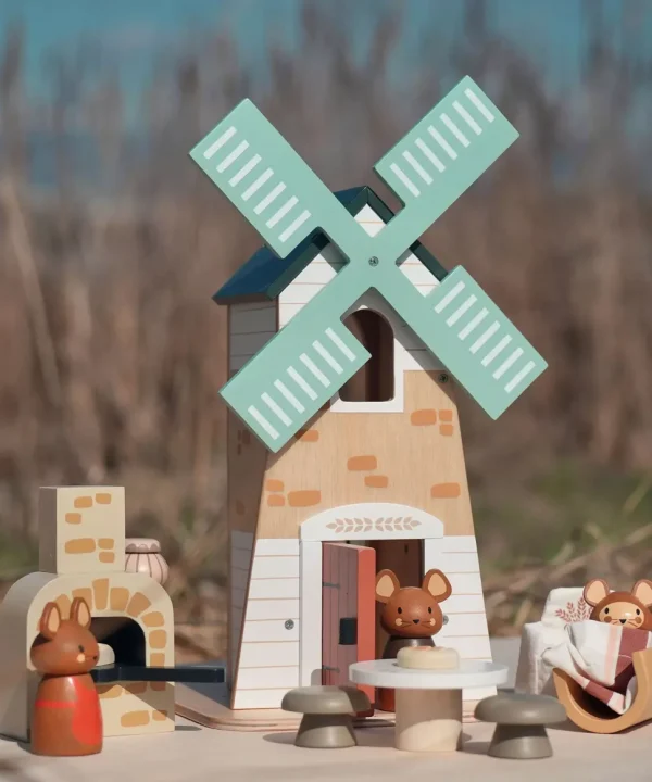 Penny Windmill & Field Mice - Wooden Countryside Play Set