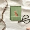 Petite bunny card - green