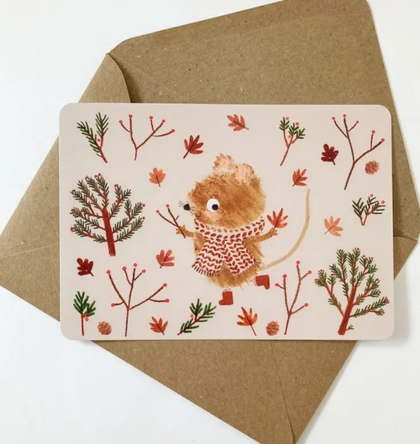 Postcard & Envelope - Harvest Mouse