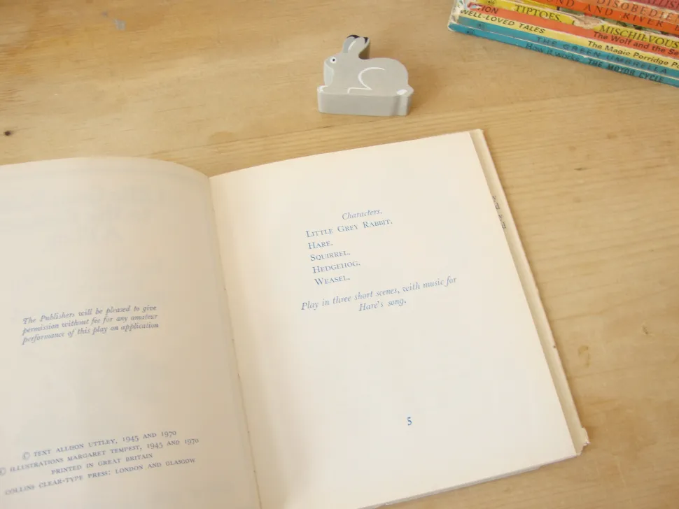 VINTAGE book - Little Grey Rabbit to the Rescue - A Play