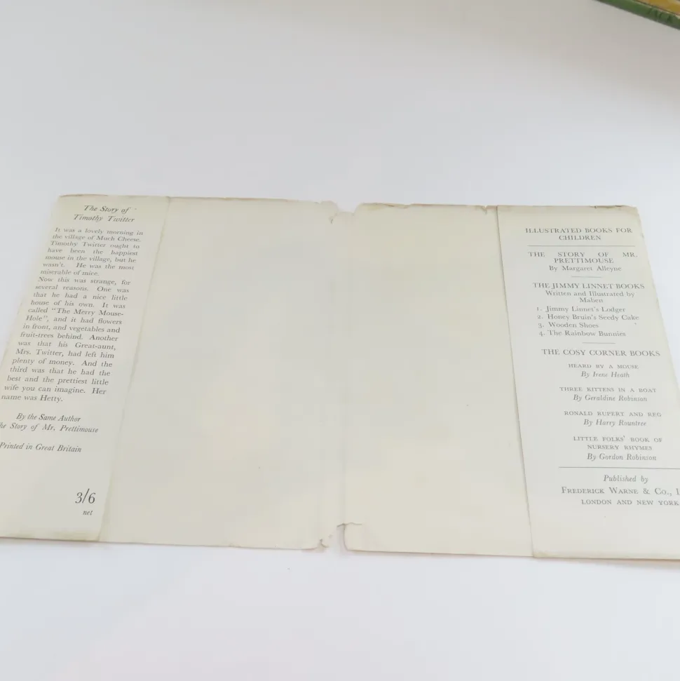 VINTAGE children's book - The Story of Timothy Twitter (first edition, 1946)