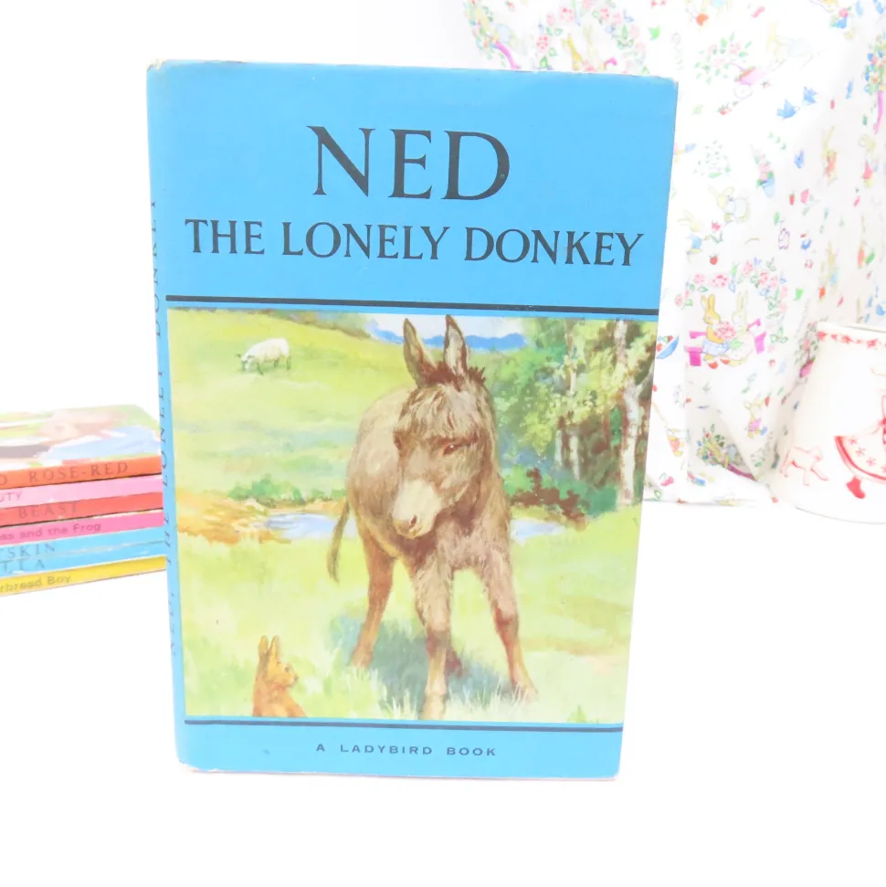 VINTAGE Ladybird book - Ned the Lonely Donkey with DJ (late 1950s)